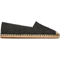 Ralph Lauren Cameryn Cross-Dyed Canvas Espadrille - Black - 39