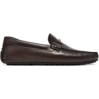 BOSS for man. 50548100 Brown Noel Mocc leather loafers (41), Flat, None, Casual, Classic