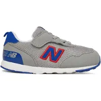New Balance unisex for kids. NW515V1 Gray Hook and Loop 515 Sneakers (23.5), Flat, Velcro, Casual, Grey, children's fashion