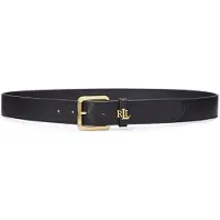 Ralph Lauren Logo-Keeper Leather Belt - Black - M