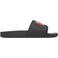 HUGO for man. 50548061 Flip-flops with logo on the strap black (46), Flat, None, Beachwear