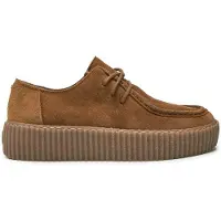 Weekend Max Mara for woman. 2625526055600 Brown Kapok Leather Shoes (41), Flat, 1 to 3 cm, Laces, Casual