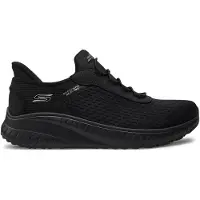 SKECHERS for woman. 117504 Slip-ins Sneakers: BOBS Sport Squad Chaos black (36), 3 to 5 cm, Laces, Casual