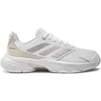 Adidas Urheilukengät 'CourtJam Control 3' vaaleanharmaa / hopea / valkoinen