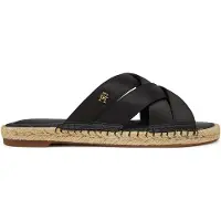 Tommy Hilfiger Satin Espadrille Mule - Black - 41