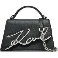 Karl Lagerfeld Signature 2.0 Käsilaukku Nahka 21.5 cm Harmaa