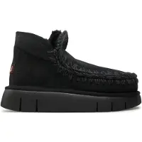 Mou for woman. MU.FW531009A Eskimo bounce sneaker suede (41), Leather, Black, 3 to 5 cm, None, Casual
