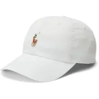 Ralph Lauren for woman. 211954881002 Pony Ball white cap (OSFA), Casual, Cotton