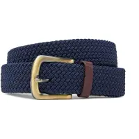 Barbour Stretch Webbing Leather Belt - Blue - 110 CM