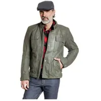 Detlev Louis DL-JM-11 Waxcotton-Moottoripyörätakki Oliivi Miehet vihreä, size 56