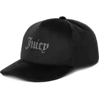 Juicy Couture Veronica Velour & Diamante Baseball Cap - Black - ONE SIZE