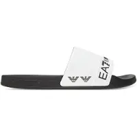 EA7 unisex. 7X000110_AF15128 Tape Slide flip flops black and white (42), Flat, None, Beachwear, PVC