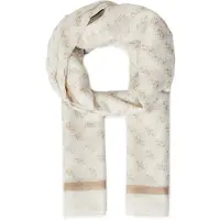 GUESS Kaulaliina 'KATYA SCARF 90X180' beige / valkoinen