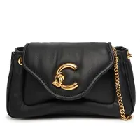 Coccinelle C-Me Fluffy Olkalaukku Nahka 21 cm Musta