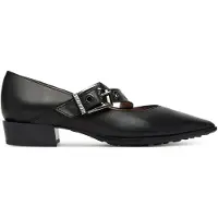Hispanitas for woman. HI254196 Turin leather shoes black (35), 3 to 5 cm, Buckle, Casual, Party, Classic
