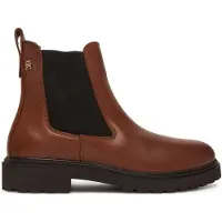 Tommy Hilfiger Th Leather Cleated Chelsea - Brown - 36