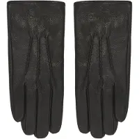 Calvin Klein Classic Pebble Leather Gloves - Black - M/L