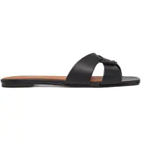 Ralph Lauren Leather O-Ring Sandal - Black - 37
