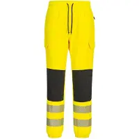 Portwest KX346 Hi-Vis LK2 Flexi kelta/musta työverkkarit
