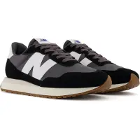 New Balance for man. MS237V1 Leather sneakers MS237GA black (43), Flat, Laces, Casual, Sport, Running, Multisport