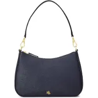 Ralph Lauren Crosshatch Leather Medium Danni Bag - Navy - ONE SIZE