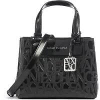 Armani Exchange for woman. XW001576AF17290UC001 Shopper bag with embossed design and removable black pendant (OSFA), Casual, Polyester