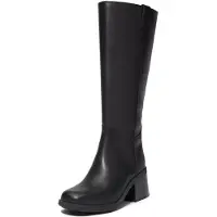 Timberland for woman. TB0A43M8W021 Bellevaux high boots in black leather (39 W), Flat, Zip, Casual