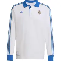Adidas Real Madrid Pikee Terrace Icons - Valkoinen/Sininen Pitkähihainen - , koko Small