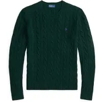 Ralph Lauren Cable Wool-Cashmere Crewneck Sweater - Green - XS