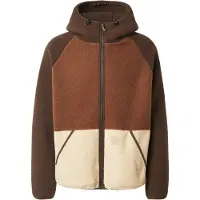 Iriedaily Fleecetakki 'Quentin' beige / ruskea / tummanruskea