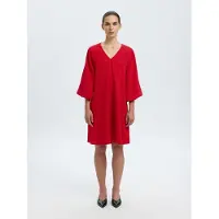 Selected Slfamida 3/4 Short Dress B - Red - 38