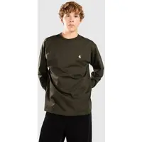 Carhartt WIP Chase Pitkähihainen T-paita olive / gold Koko M