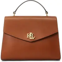 Lauren Accesorios for woman. 431915781001 Brown medium Farrah leather satchel bag (OSFA), Casual, Classic