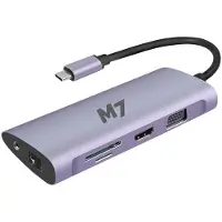 M7 USB-C 11-in-1 dock with HDMI and VGA SD microSD RJ-45 USB3.0 and USB-C