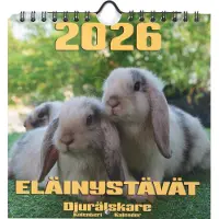Suomen Aika Eläinystävät 2026 midi seinäkalenteri