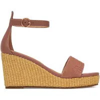 Pepe Jeans for woman. PLS90689 Wayna Log leather sandals pink (39), 5 to 8 cm, Suede, Buckle, Casual