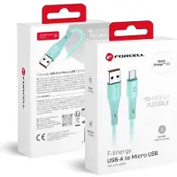 Forcell F-energy Usb-a - Micro Usb -kaapeli, 1m, 2.4a, 18w, Qc3.0, silikoni