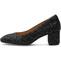 Woden Marie Low Glitter - Black - 38