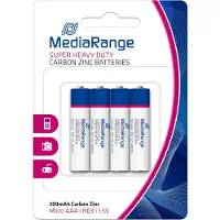 MediaRange MRBAT141, Kertakäyttöinen akku, AAA, Sinkki, 1,5 V, 4 kpl, 200 mAh