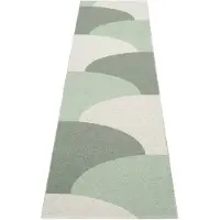 Pappelina Hill matto Army/Misty Mint/Fossil Grey 70 x 270cm