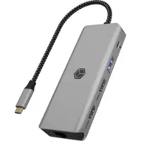 Icy Box – IB-DK4012-CPD, Langallinen, USB 3.2 Gen 1 (3.1 Gen 1) Type-C, 100 W, 1.4/2.0, 1000 Mbit/s, 10BASE-T, 100BASE-T, 1000BASE-T
