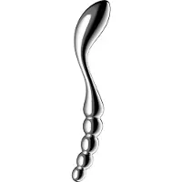 Satisfyer Star Force 1 - teräspallosauva - hopea