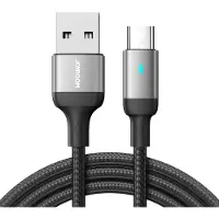 JOYROOM Extraordinary Series A10 USB-A / Lightning 2.4A -kaapeli 1.2 m - musta