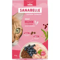Sanabelle 8kg Adult kana & mustikka kissan kuivaruoka