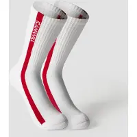 ICANIWILL Vertical Striped Socks 2-pack Red Cherry