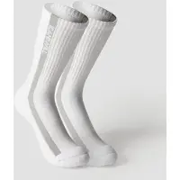 ICANIWILL Vertical Striped Socks 2-pack Light Grey Melange