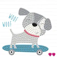 Dante Skate & Woof 10,2x10,2cm timanttityö + muovikehys