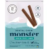 Monster ruoka Monster Dog Dental Chew Lamb Medium Month (28st) 720 g koiran purutikku