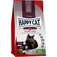 Happy Cat 2x4kg Sterilised Adult nauta kuivaruoka kissoille