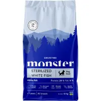 Monster High Monster Dog Grain Free Sterilized White Fish 12 kg koiran täysravinto